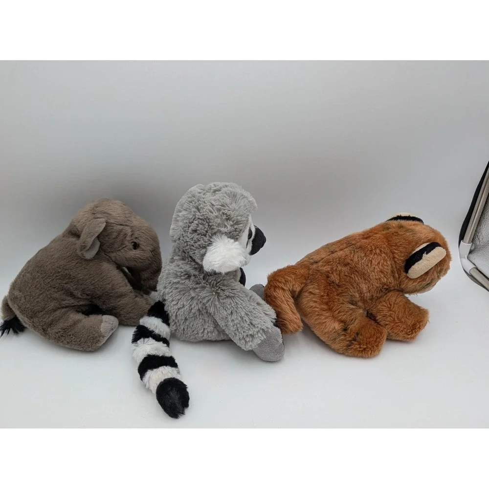 Wild Republic Plush Lot Elephant Lemur Tiger Safari Zoo Stuffed Animal Toy